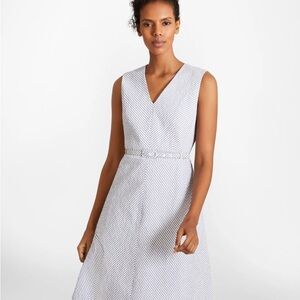 Brooks Brothers Striped Midi Dress